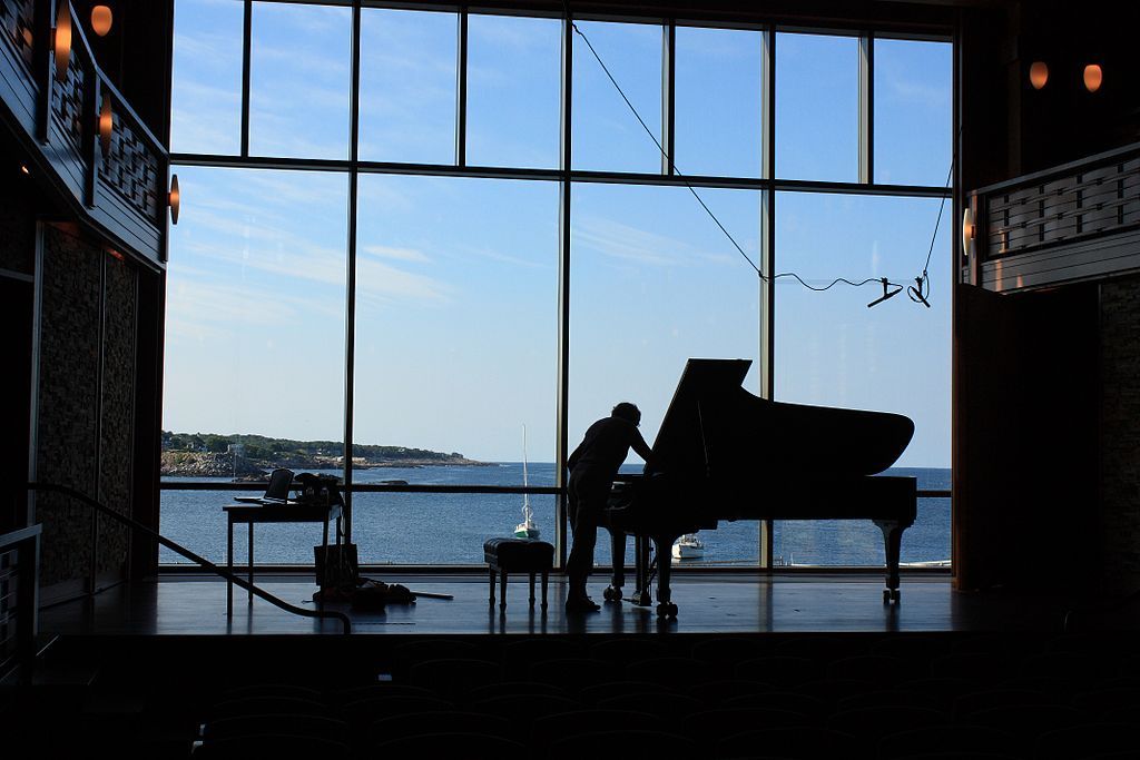 Interior of Rockport Music Shalin-Liu Performance Center