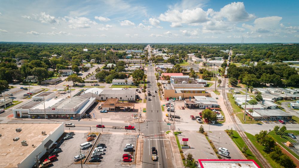Aerial view of Downtown Eustis
