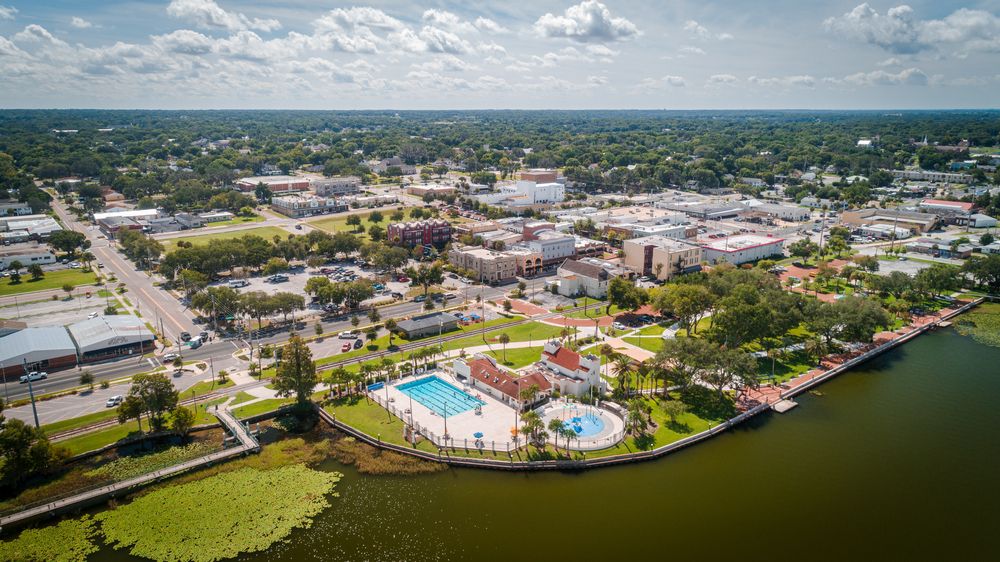 Aerial view of Eustis Aquatic Center