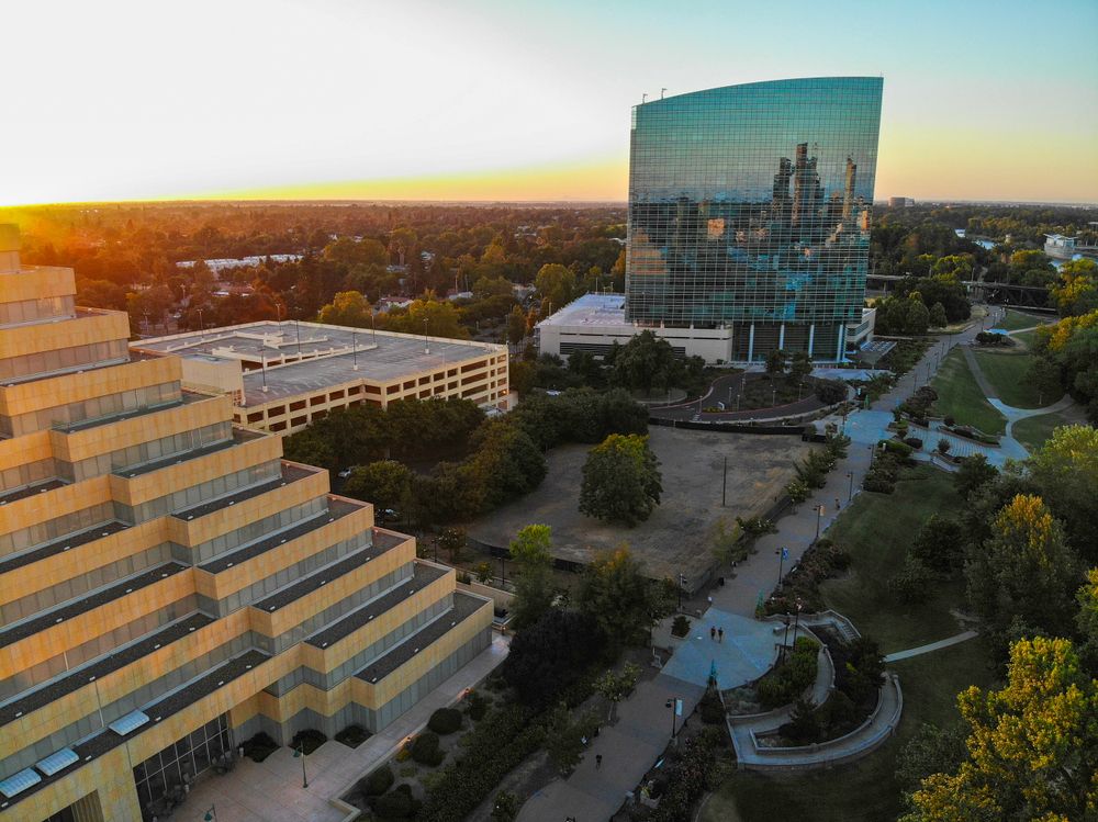 Aerial view of River Walk Park