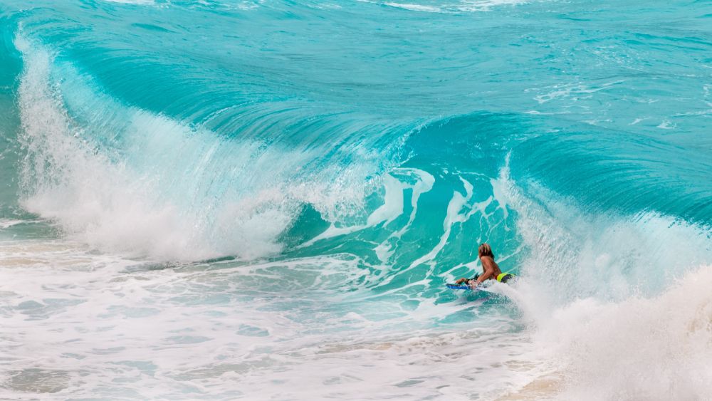 Bodysurfing at Makapuu Beach Park