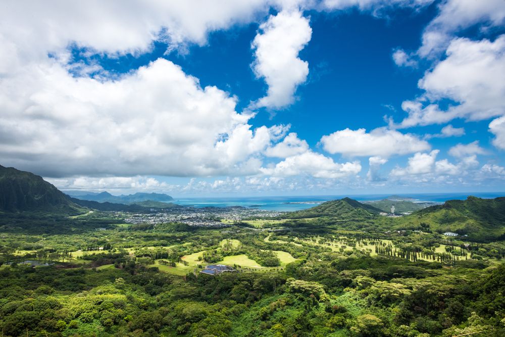 Scenic views from Nuuanu Pali Lookout