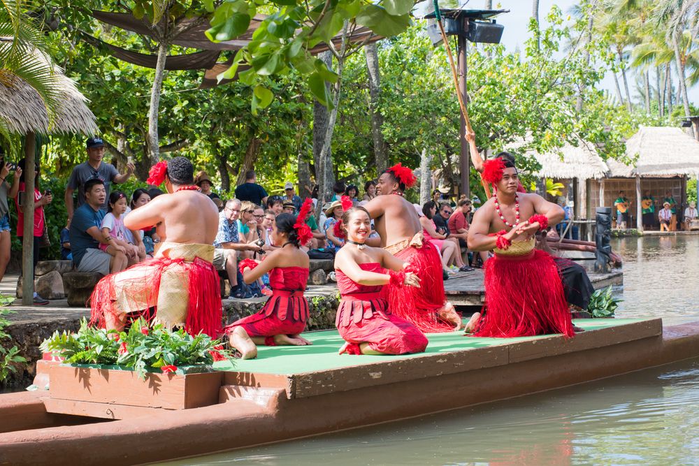 Hula dancers at Polynesian Cultural Center