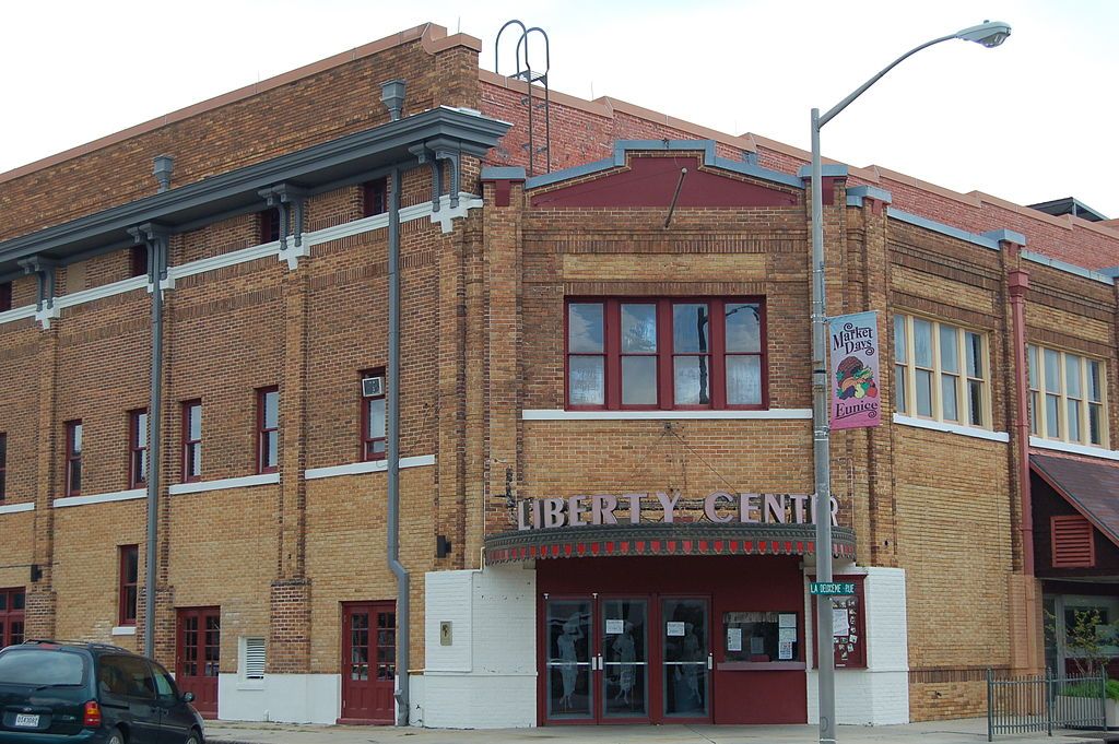 Exterior of the Liberty Center for the Performing Arts