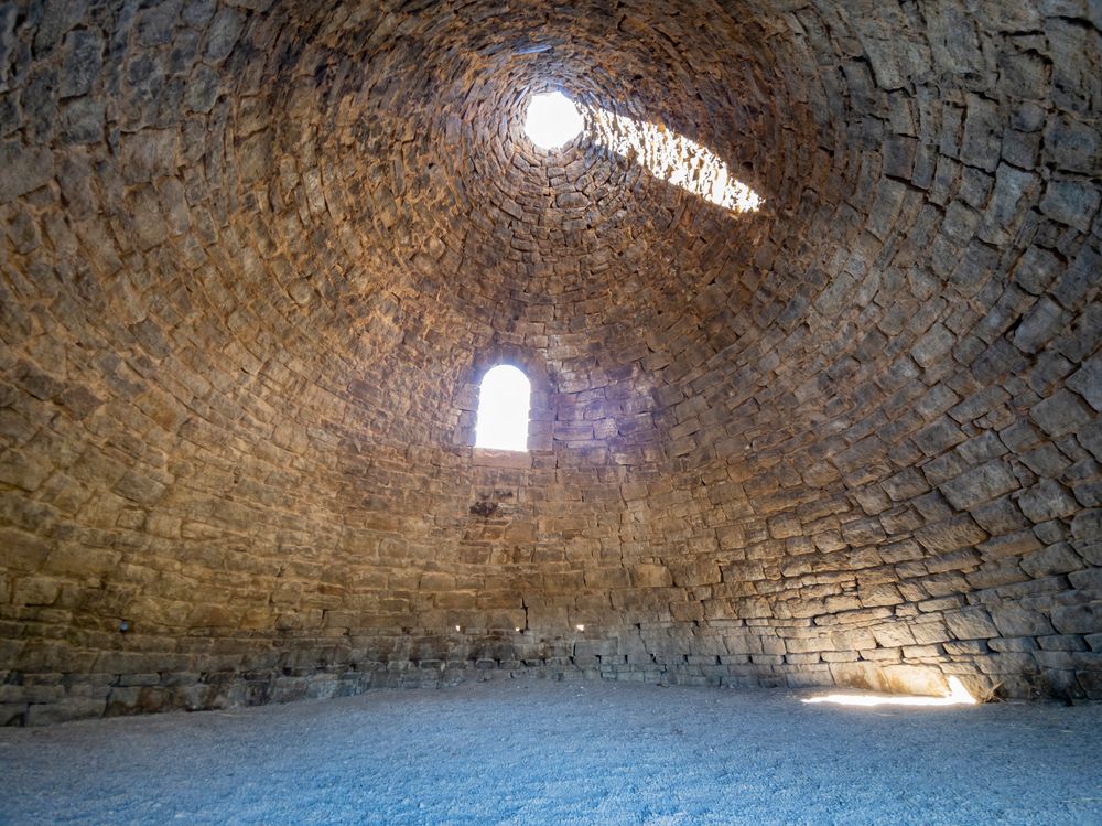 Inside a large charcoal oven at Ward Charcoal Ovens.