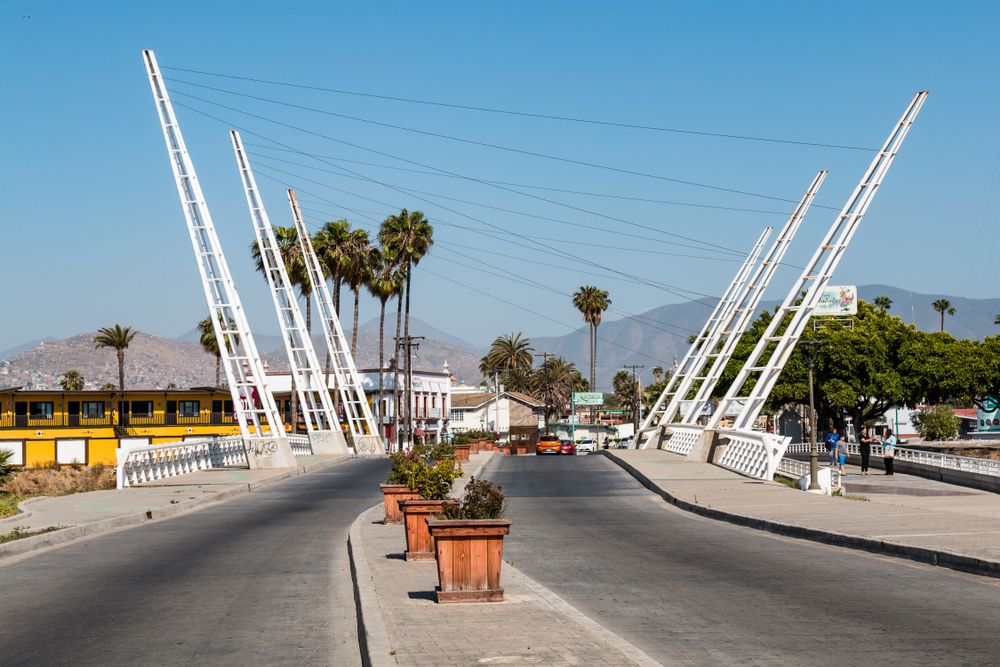 A decorative bridge at Avenida Lopez Mateos