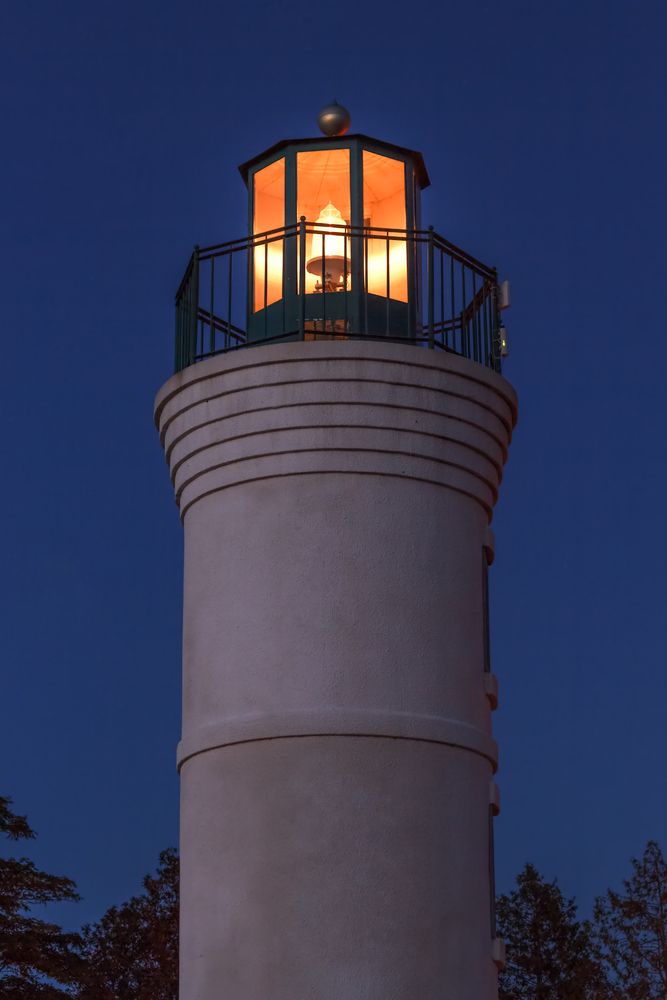 The lamp of Manning Memorial Lighthouse
