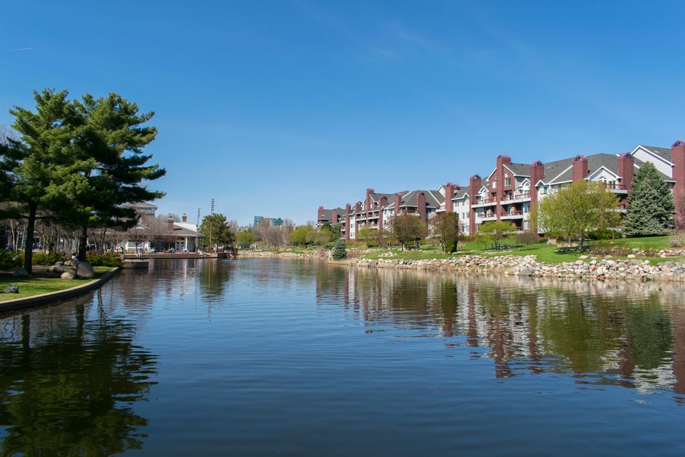 The waters of Centennial Lakes Park