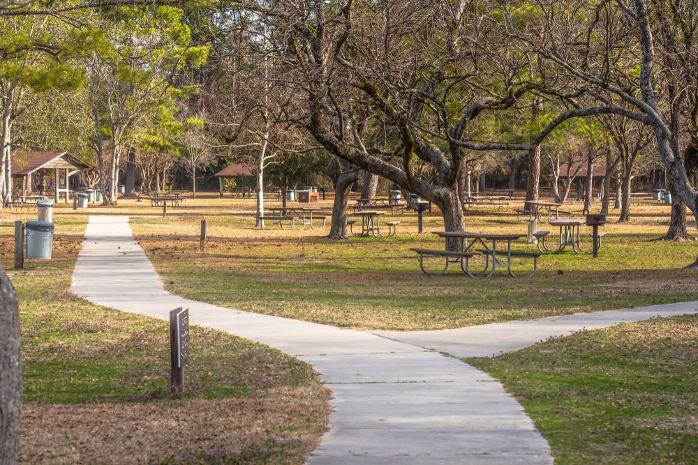 Paved trail at Jones Lake State Park