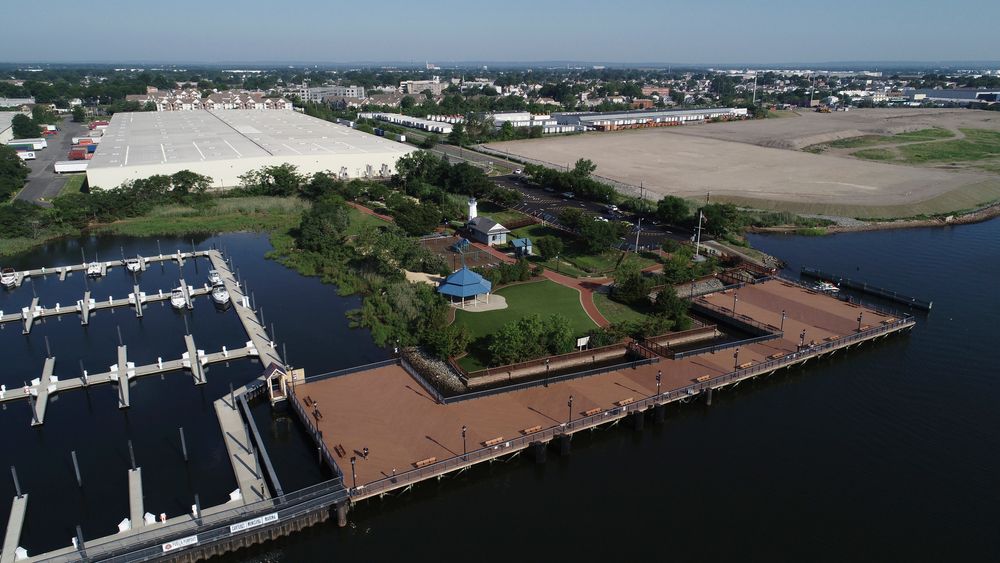 Aerial view of Carteret Waterfront Park