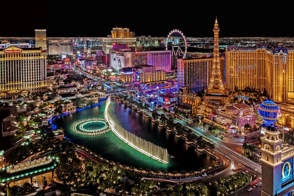 Aerial view of the Las Vegas Strip