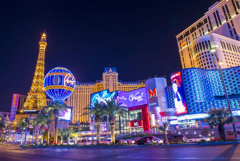 Bright buildings along the Las Vegas Strip