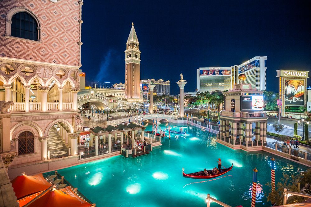 Night scene at the Las Vegas Strip