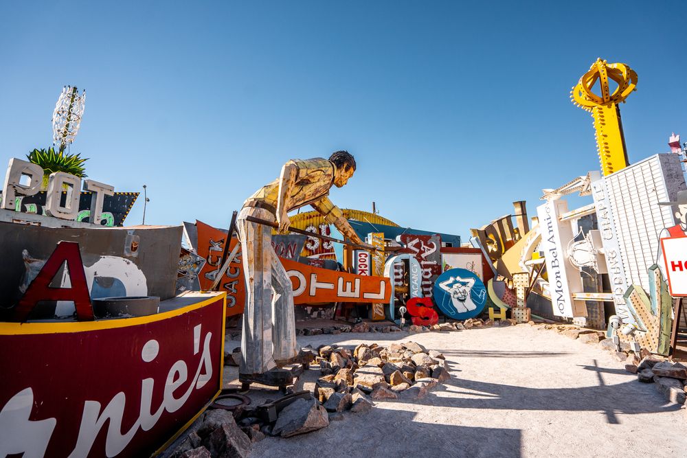 Daytime view of the Neon Museum