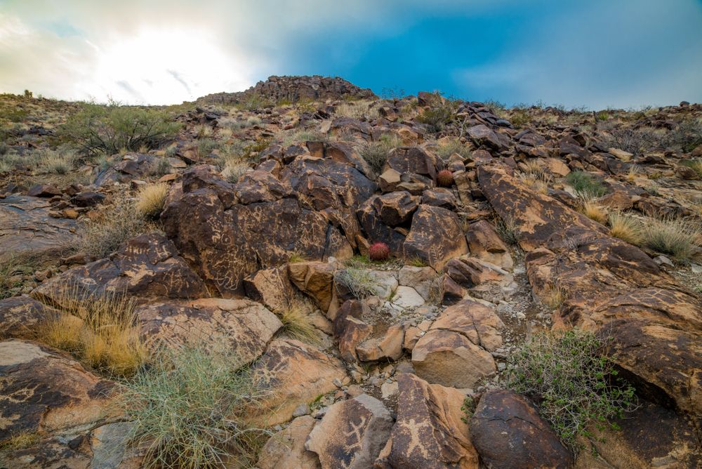 Daytime view of Sloan Canyon National Conservation Area