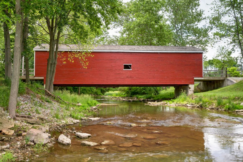 The body of Roberts Covered Bridge