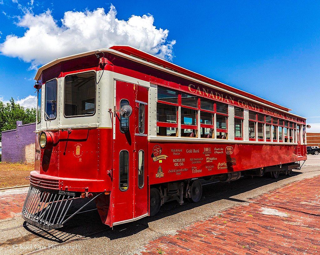 A trolley at El Reno Heritage Express