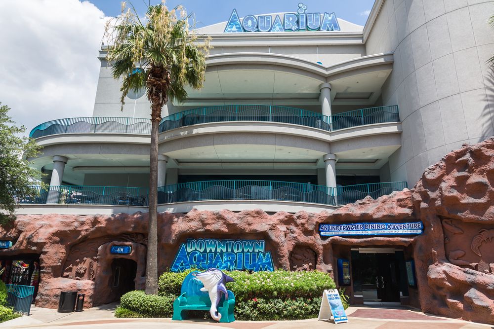 Exterior of Houston’s Downtown Aquarium