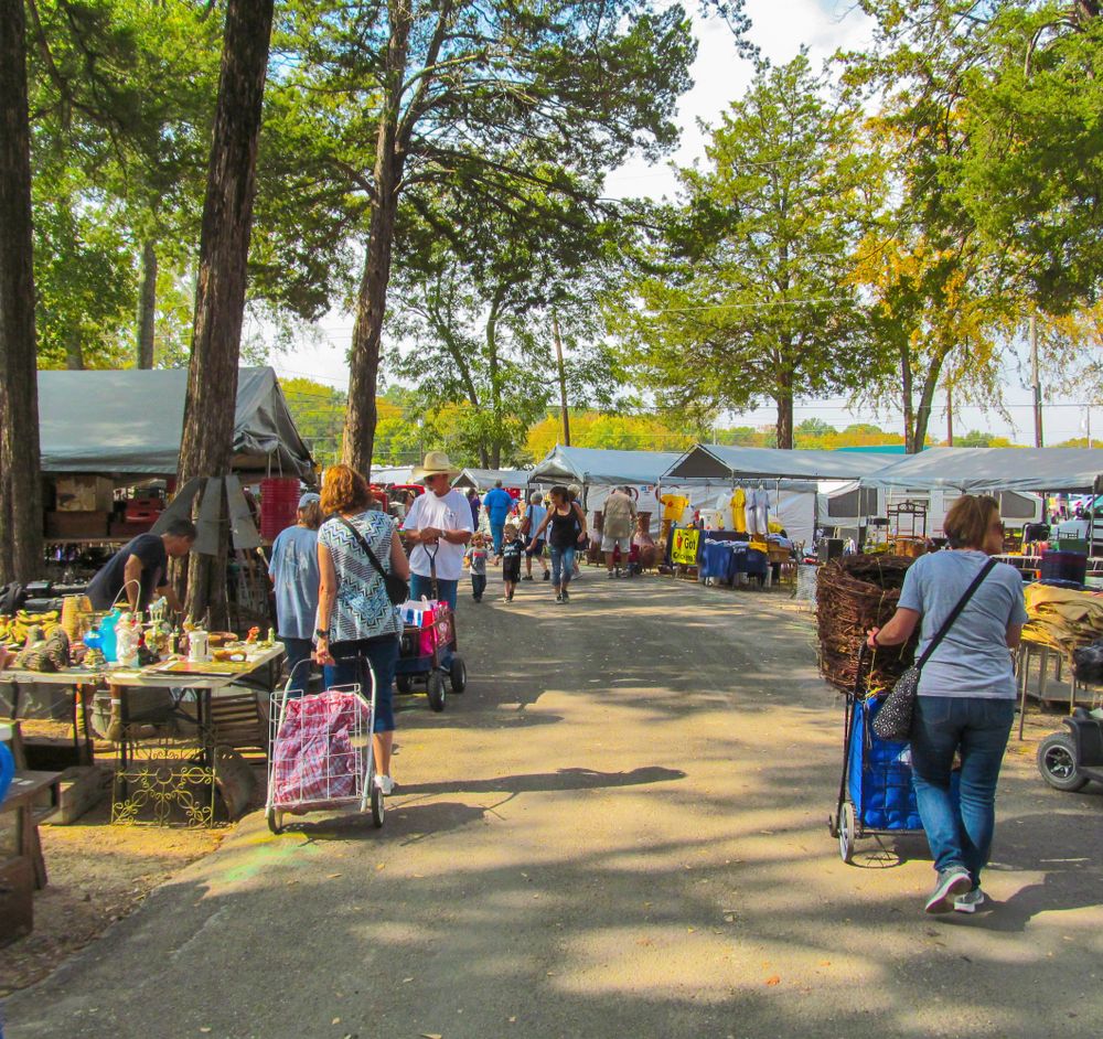 Shoppers during the First Monday Trade Days