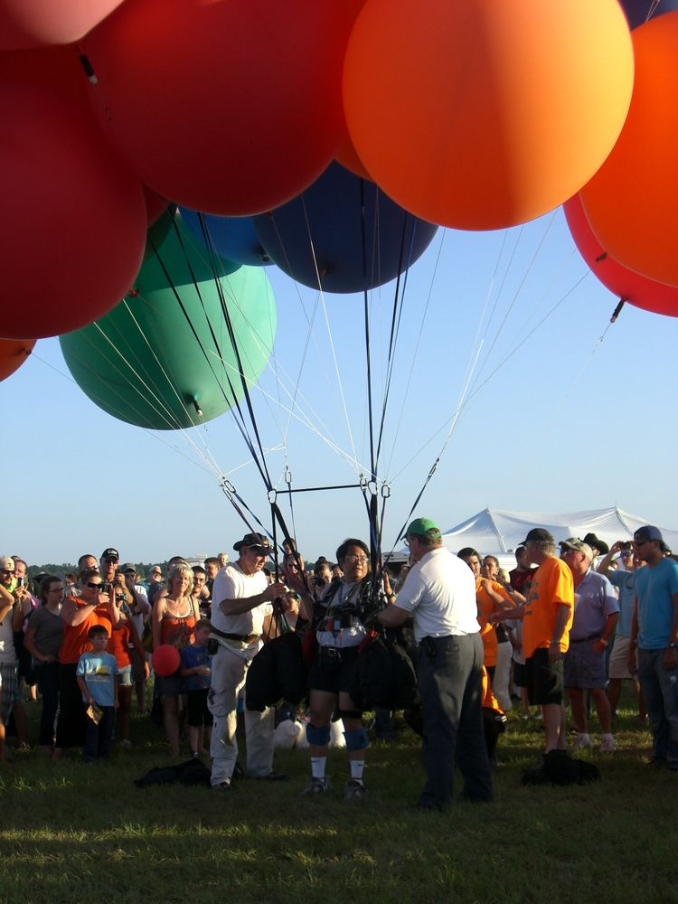 A participant at the Great Texas Balloon Competition