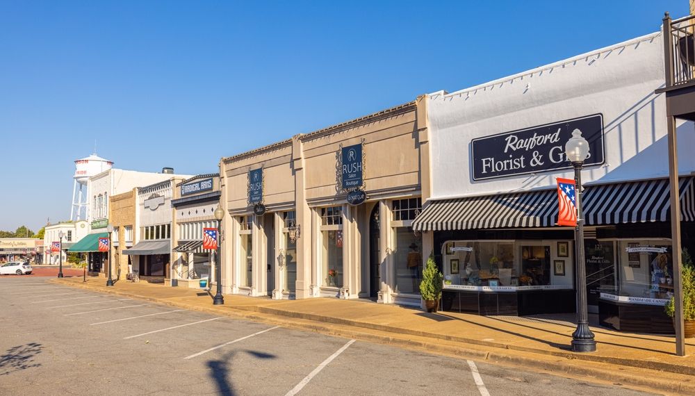 Buildings along Henderson Main Street