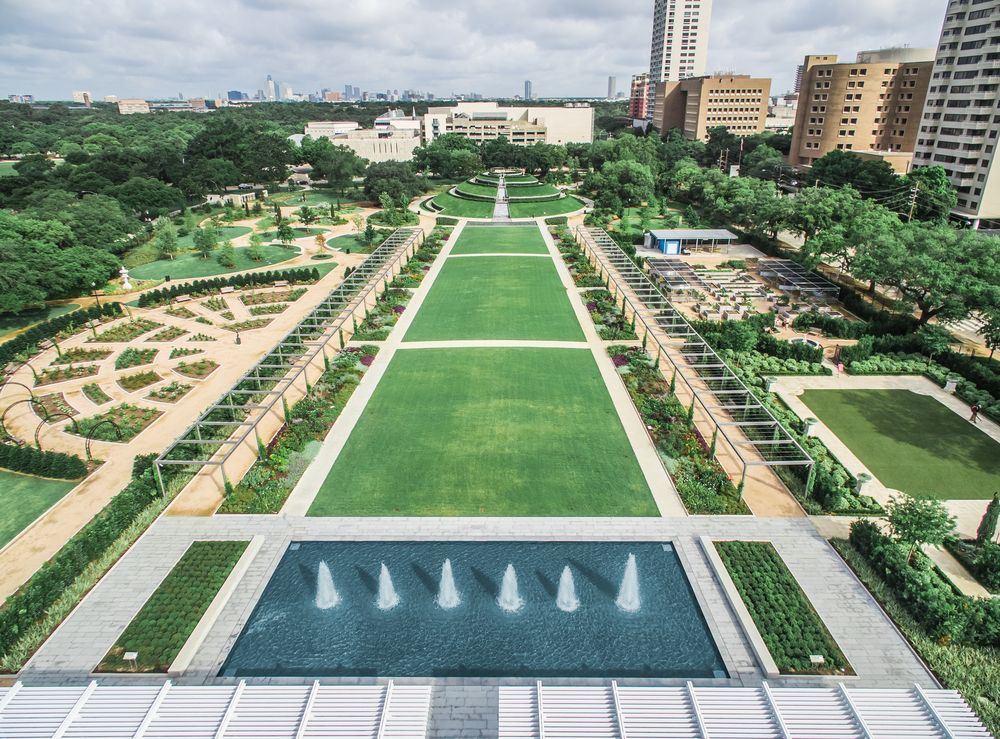 Aerial view of Hermann Park