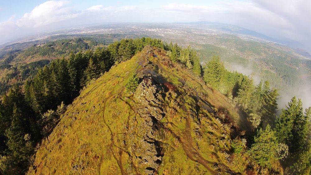 Aerial view of Spencer Butte