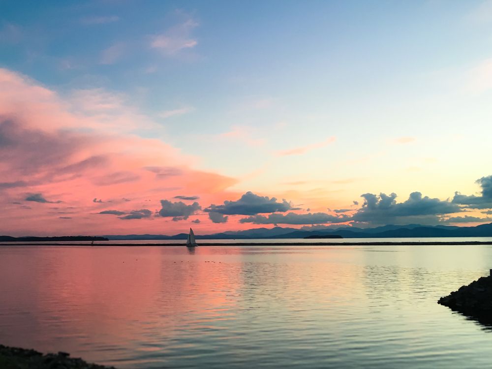 The waters of Lake Champlain