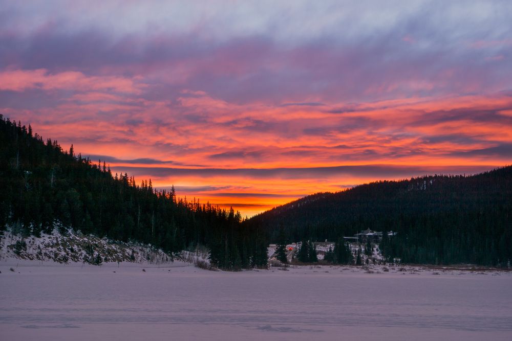 Sunset over Echo Mountain