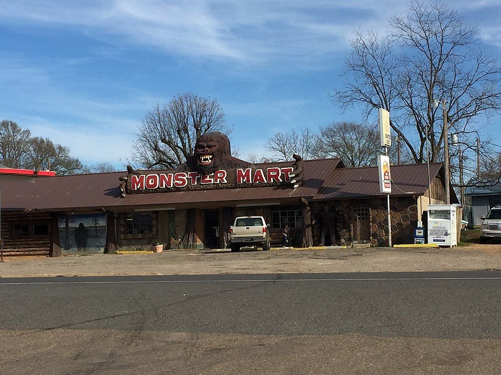 Exterior of the historic Monster Mart