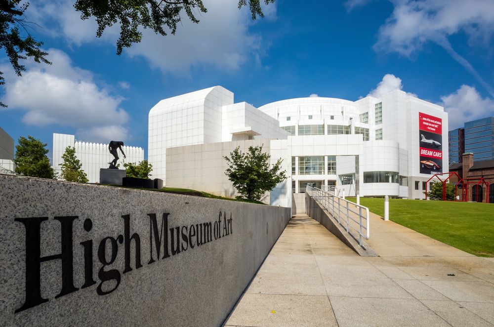 Welcome sign of the High Museum of Art