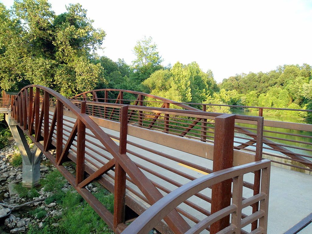 Bridge trail at Razorback Regional Greenway