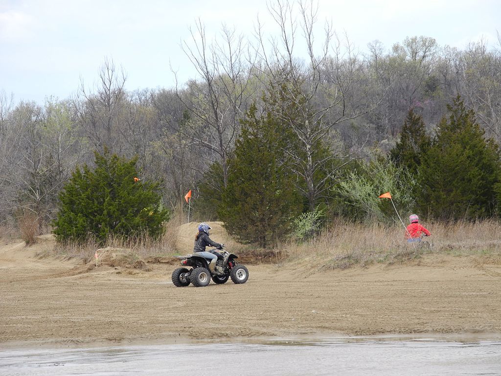 A person riding an ATV at St. Joe State Park