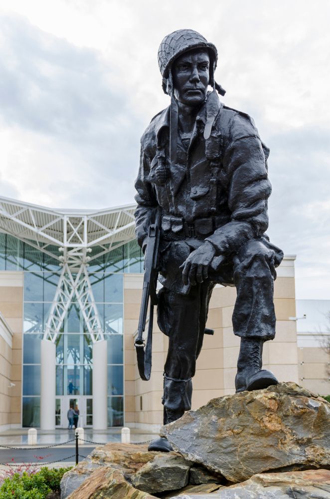 Iron Mike statue in front of Airborne and Special Operations Museum