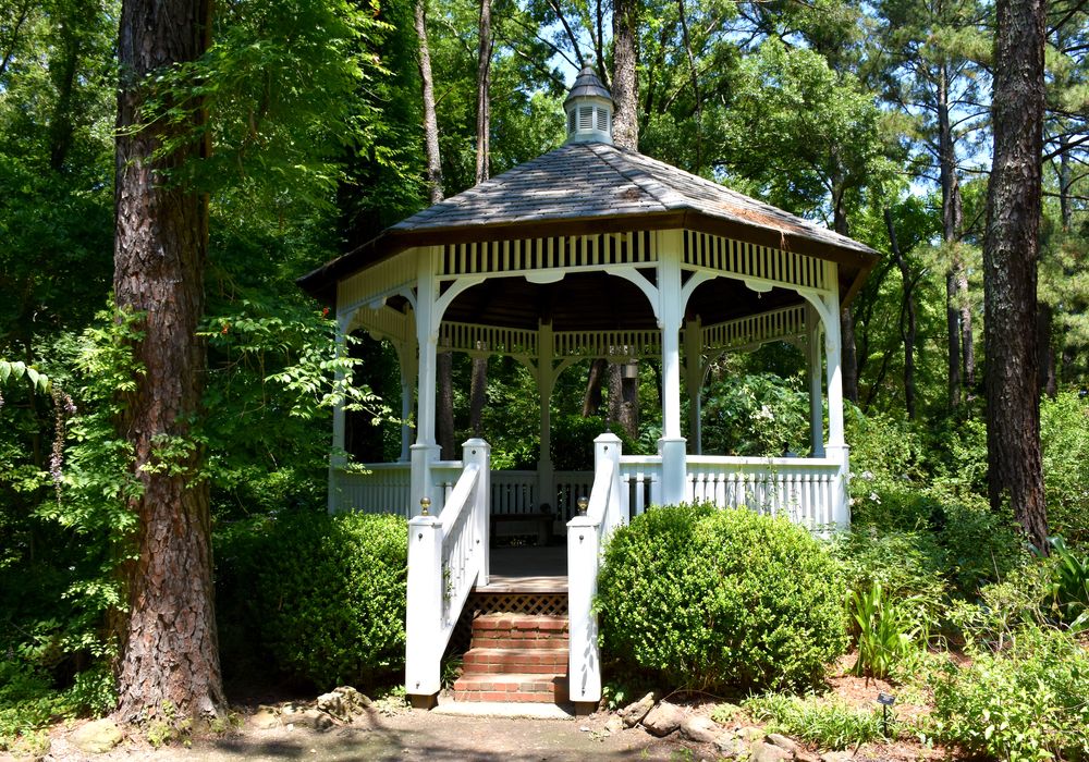 A gazebo at Cape Fear Botanical Garden
