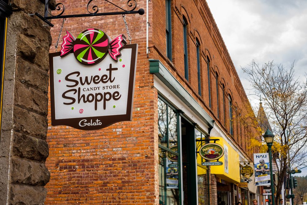 Signage of Sweet Shoppe Candy Store