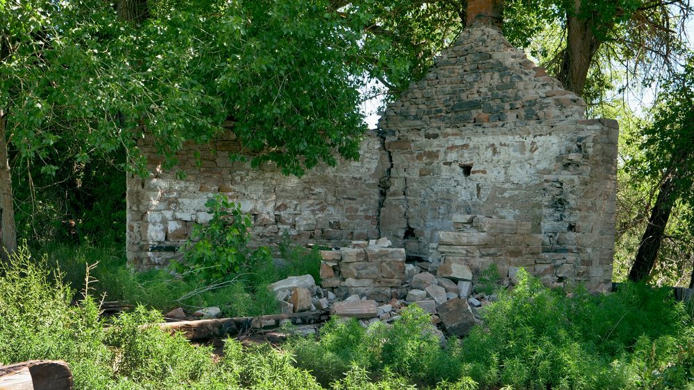 Ruins of Strauss cabin at Arapaho Bend Natural Area