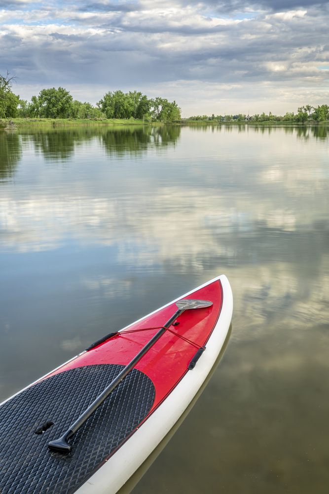 Paddleboard on the waters of Arapaho Bend Natural Area