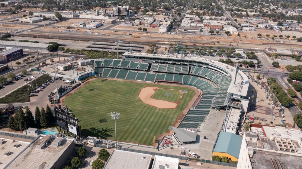 Aerial view of Chukchansi Park
