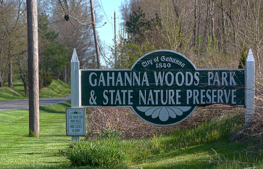 Signage of Gahanna Woods State Nature Preserve
