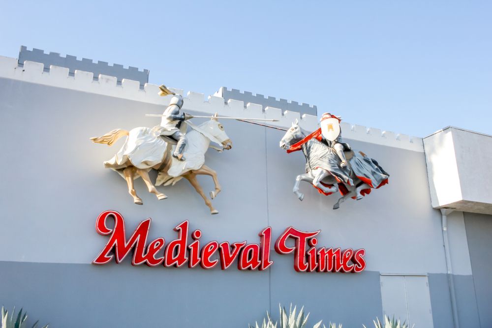 Building front sign of Medieval Times Dinner & Tournament
