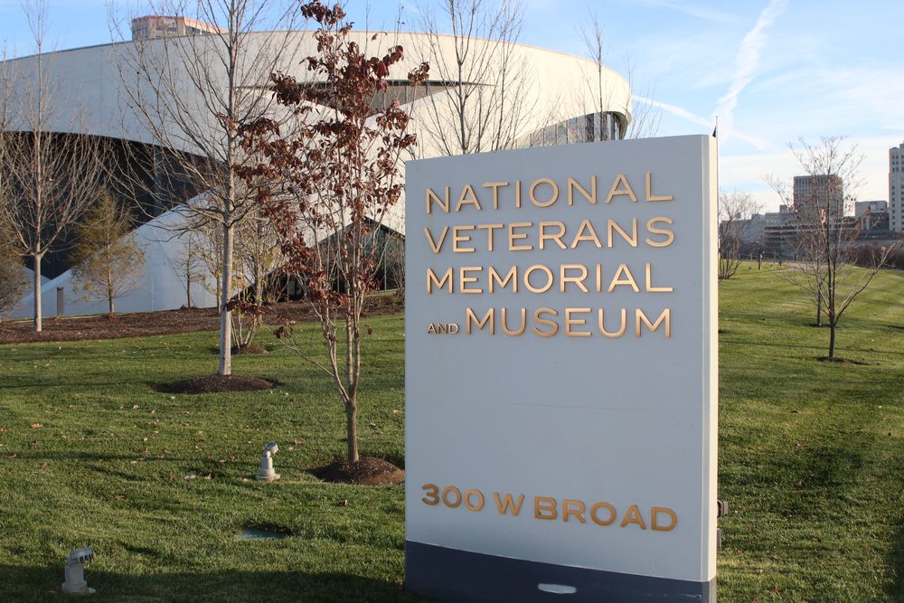 Signage of the National Veterans Memorial and Museum