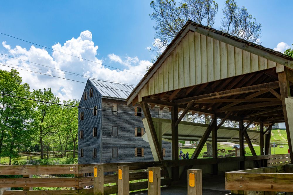 Entryway of The Rock Mill Covered Bridge