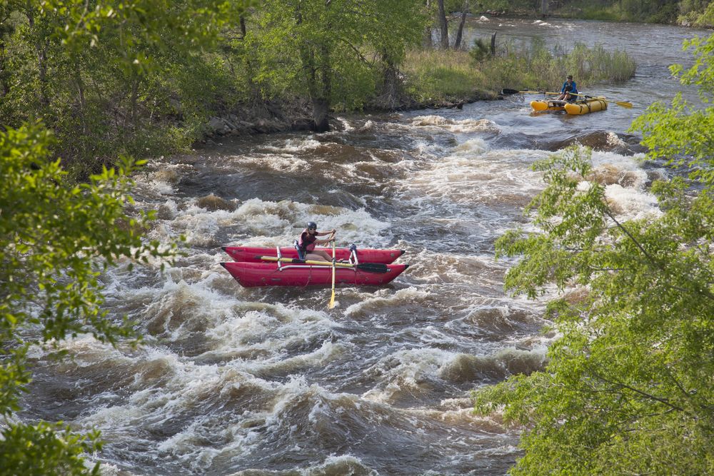 Whitewater rafting on Cache la Poudre River