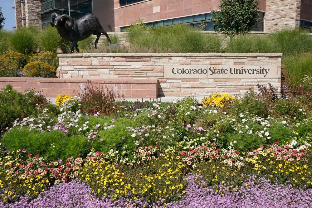 Welcome sign of Colorado State University