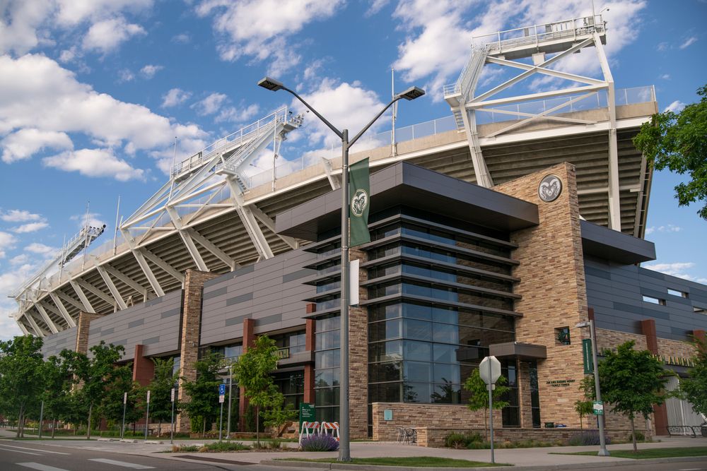 Exterior of Colorado State University's stadium