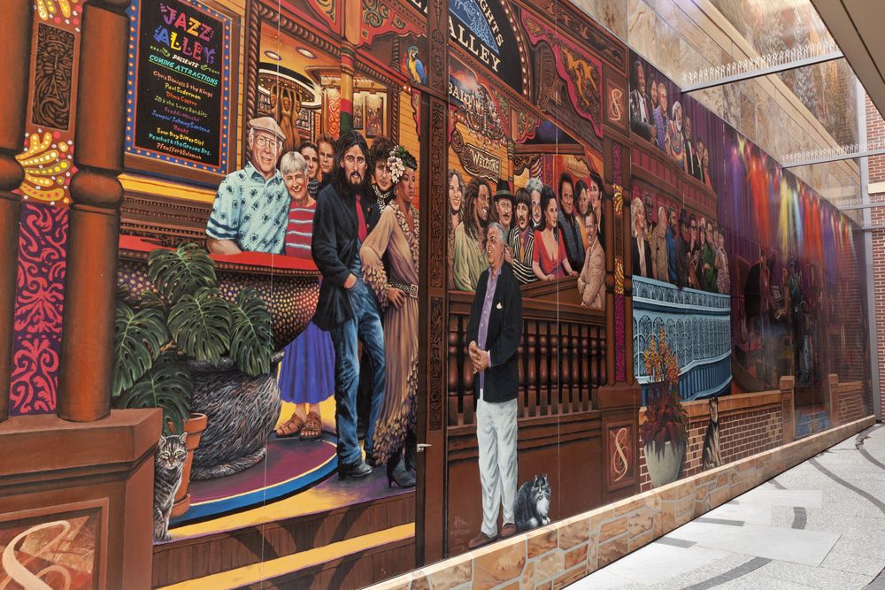 A mural at Jazz Alley