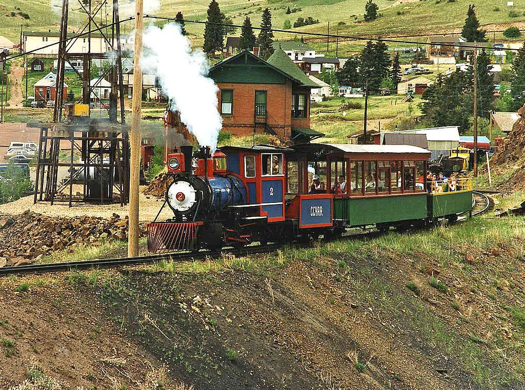 Steam locomotive at Cripple Creek & Victor Narrow Gauge Railroad