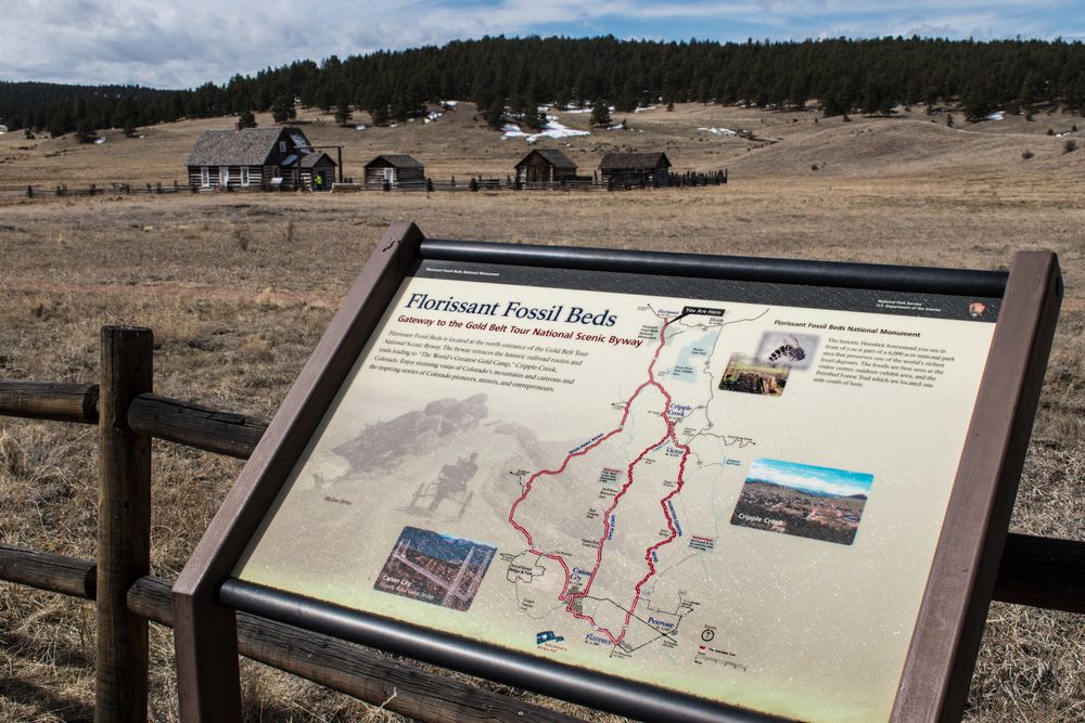 Map board at Florissant Fossil Beds National Monument