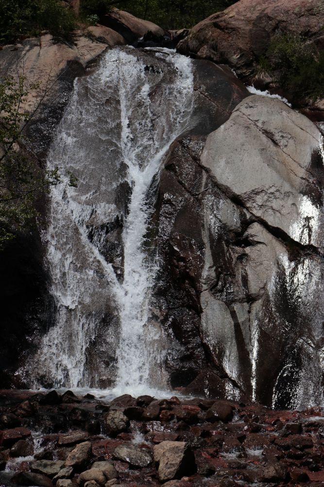 The beautiful helen hunt waterfall at North Cheyenne Canyon Park